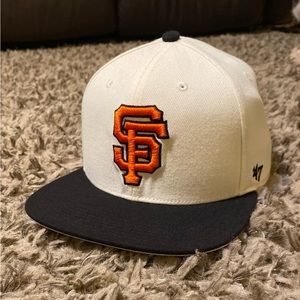 San Francisco Giants SnapBack Hat/Baseball Cap White